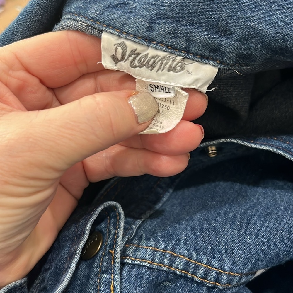 Hand embroidered Dreams custom Blue Denim Mechanic Jumpsuit Coveralls - Picture 10 of 12